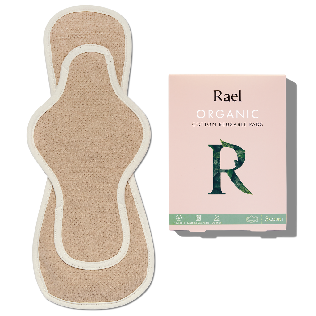Organic Cotton Reusable Menstrual Pads - 3 Count